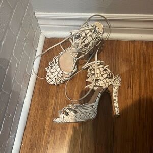 Dior Cream Strappy Heels, 40